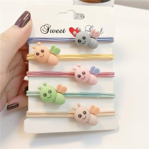 300pcs/lot DIY Simple Multi Resin Bees Rubber Band Elasticity Multilayer Hair Bands Styling Tools Accessories HA1627