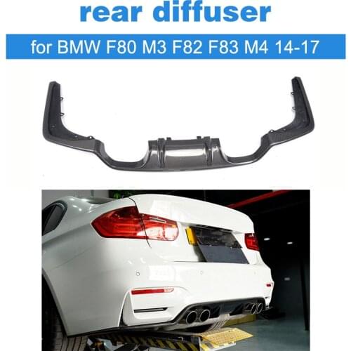 Carbon fiber Car rear bumper lip spoiler diffuser for BMW 4 Series F80 M3 F82 F83 M4 14-17