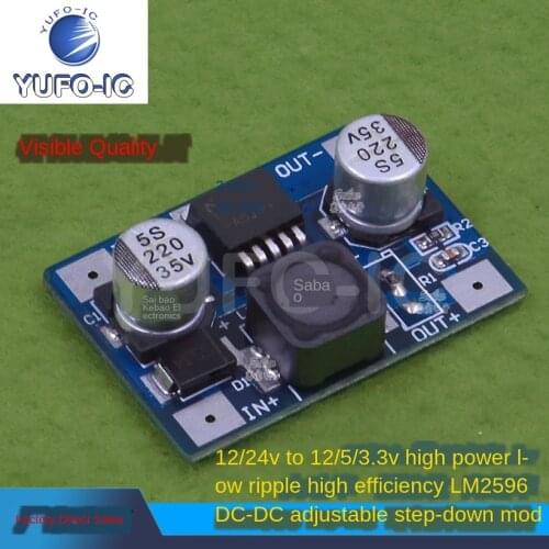 Free Ship 1PCS LM2596 DC-DC Adjustable Step-down Module (Input 5-35V)5V Go 3.3V /2A