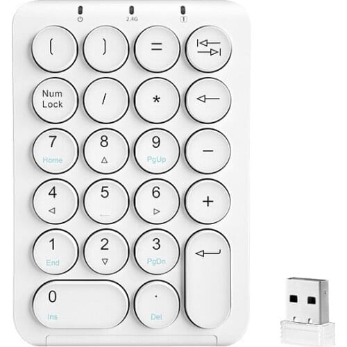 Wireless Numeric Keypad, Mini 22-Key Financial Accounting Numeric Keypad Keyboard for Laptop/PC/Surface pro, USB Charging HW159