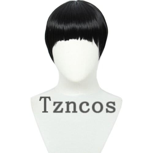 Tzncos Black Short Wig Heat Resistant Synthetic Hair