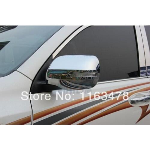 For Toyota Prado FJ150 2010-2013 ABS Chrome Car Accessories Side Mirror Cover Trim Rear View Cap Overlay Molding Garnish