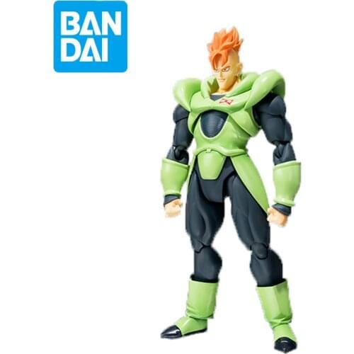 Dragon Ball Bandai Genuine SHF Anime Figures Android 16 PVC Action Figure Collections Model Toys Kids Gifts