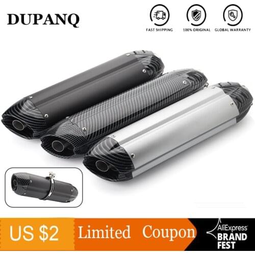 DUPANQ 470mm Motorcycle Exhaust Muffler Pipe Escape moto For kawasaki er6n sv650 crf 230 Z800 R1 cb650f cb1000r cbr250r BMW