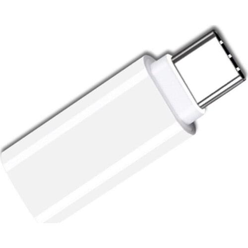 Type-C to 3.5mm Earphone Adapter USB-C 3.1 Male to AUX o Female for Xiaomi 6 Mi6 Letv 2 Pro 2 Max2 (white)