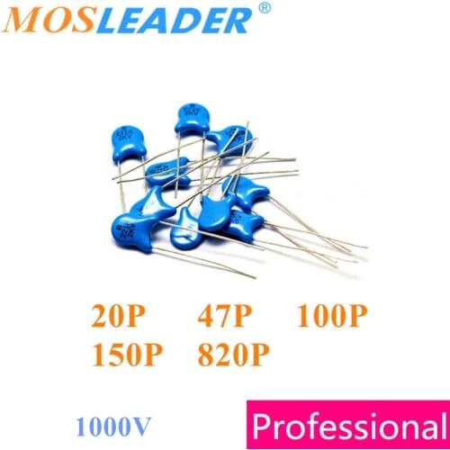 Mosleader 1000PCS 1KV 1000V 20P 47P 100P 150P 820P High voltage ceramic capacitor 101 151 821 Made in China