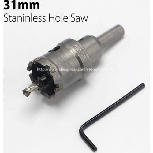 32mm 1.26" Core Drill Bit Hard Alloy Metal Hole Saw Drill Bit for Steel Metal Alloy Cutter Metal Working