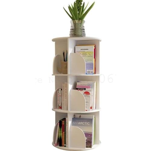 Creative Revolving Bookshelf, Simple Modern Floor Bookshelf, Bedroom Office, Primary School Students Economic Simple