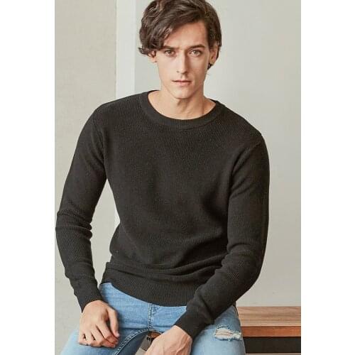 Sweater Pullover Men Cotton Knit Spring Sweater Jumpers Autumn Male knitwear Pink Black 2020 Hot Sale Dropshipping