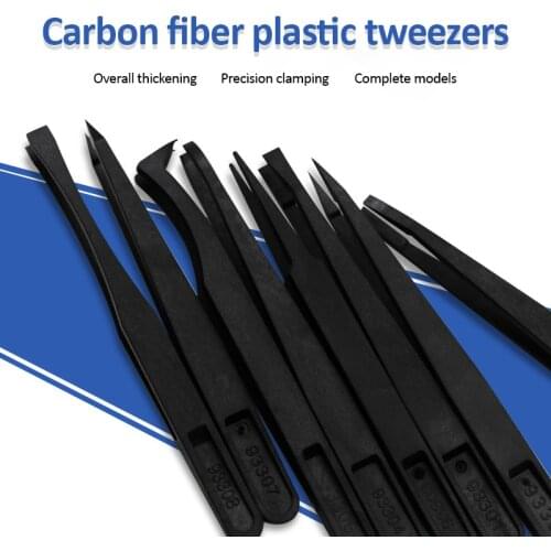 1/8Pcs Anti-static Plastic Tweezers Heat Resistant ESD Safe Opening Tool Kits For Mobile Phone Tablets Repair Tools Kit