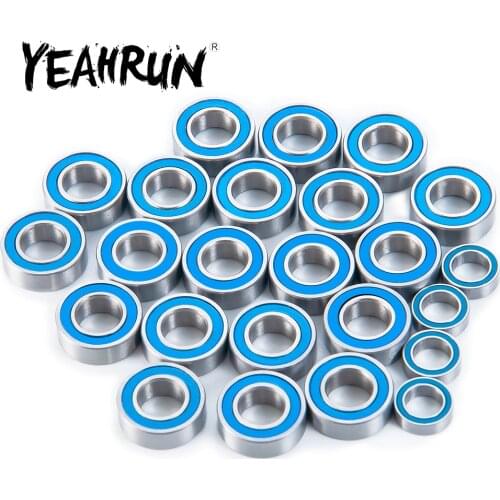 YEAHRUN 24Pcs Wheel Hub Sealed Bearing Kit for Tamiya Clodbuster 1/10 RC Crawler Car Upgrade Parts Accessories