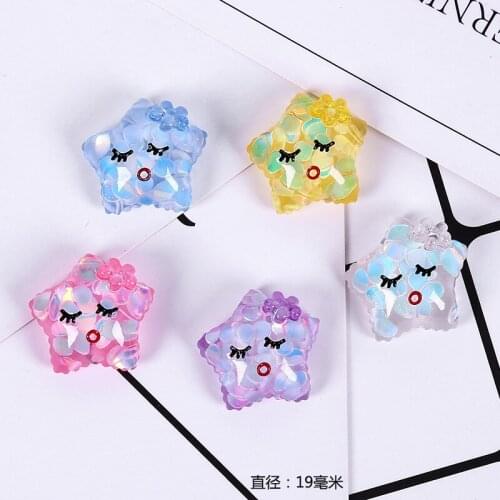 Sequins Five Pointed Star Clay Charms for DIY Slime Kit Supplies Super Light Clay Additives In The Slide Resin Accessories