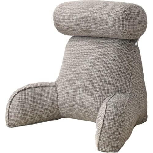Reading Pillow With Armrest Detachable Back Support Chair Cushion Removable Neck Home Decor