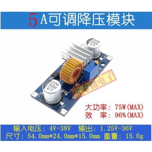 Original 5A DC to DC CC CV Lithium Battery Step down Charging Board Led Power Converter Lithium Charger Step Down Module XL4015