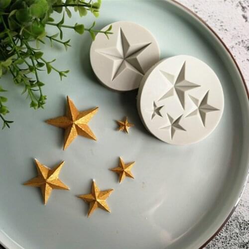 Five-pointed Star Silicone Molds Fondant Cakes Decor Tools Silicone Molds Sugarcraft Chocolate Baking Tools Cakes Gumpaste Form