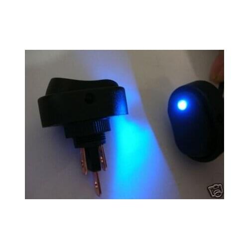 Blue Led Bulb Heavy Duty 12V 30AMP ROCKER SWITCH B20D