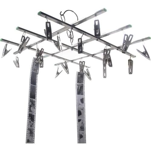 Collapsible Darkroom Film Drying Hanging Rack 135 35mm 120 Negative 20 Clips