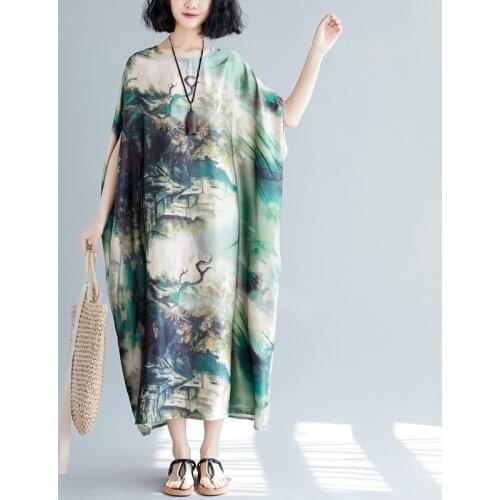 Modern Chinese Dress Oriental Style Long Women Qi Pao Cheongsam Meditation Robe Vintage Femme Traditional Chinese Dress 10179