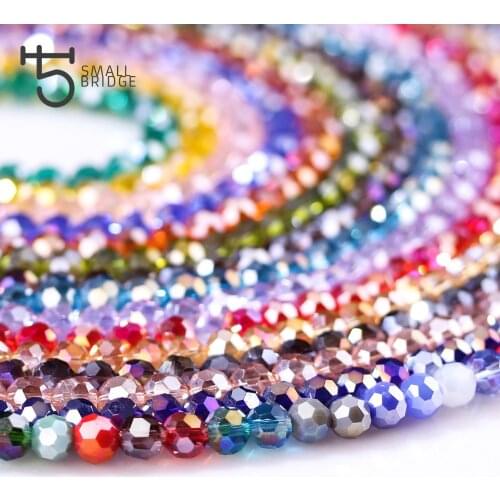 6mm Czech ball Glass Beads for Jewelry Making Bracelet Diy Accessories for woman AB Color Loose Spacer Crystal Beads Z155
