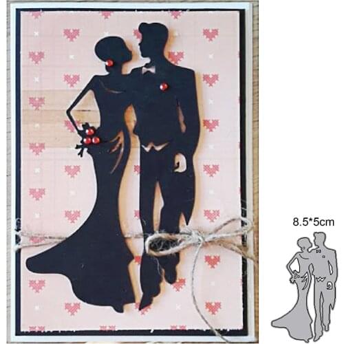 Wedding couple Metal Cutting Dies Craft Stamps die Cut Embossing Card Make Stencil