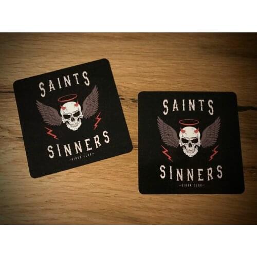 Biker Devil Sticker Motorcycle Skull Angel Racer Rocker Hardcore Black # 172