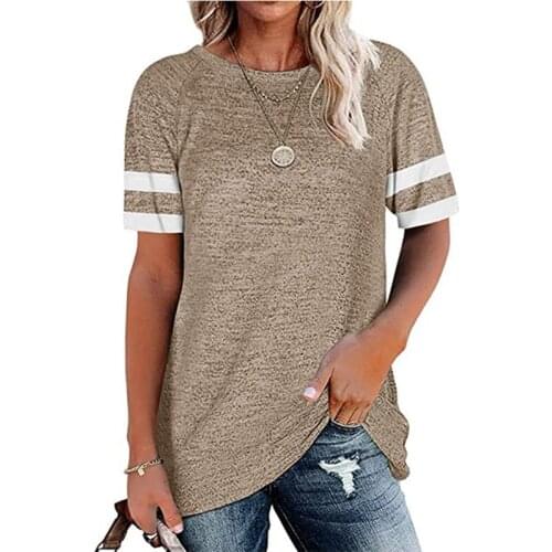 2021 New Summer T-Shirts Women Short Sleeve O-Neck Solid Loose Casual Tops Plus Size Black T Shirt Fashion Ladies Tee Clothes