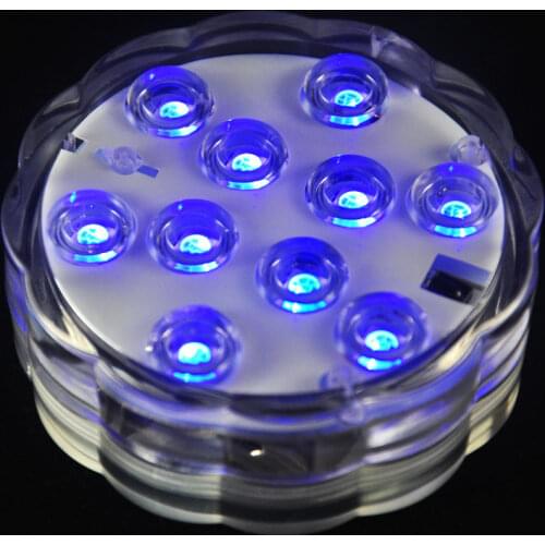 10 LED Multicolor Submersible Waterproof Party Tea Floralytes Vase Base Light Bright Lamp Blub Remote Hot 2016