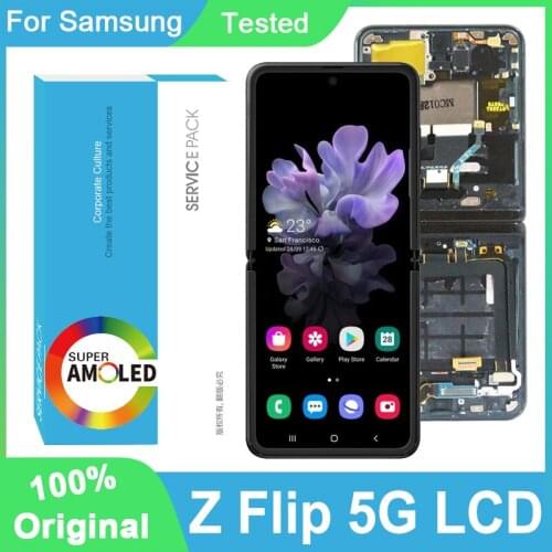 100% Tested Original Panels For Samsung Galaxy Z Flip 5G LCD Display Screen Touch SM-F7070 Digitizer Assembly Replacement Parts