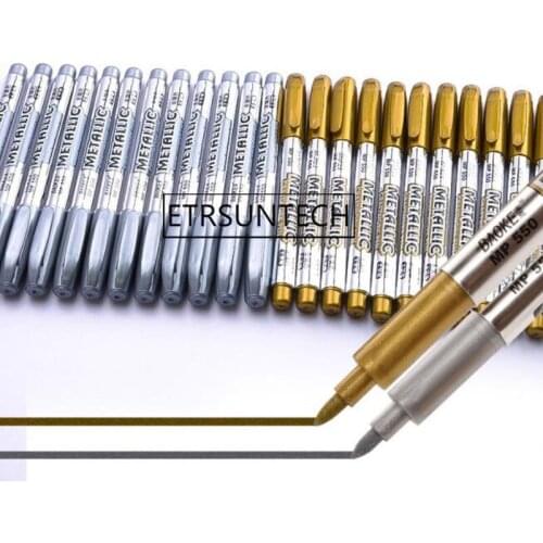 288pcs Gold Silver Metallic Color Pen Paper Tag Photo Album Scrapbooking For Party Wedding Decoration Signing Pen