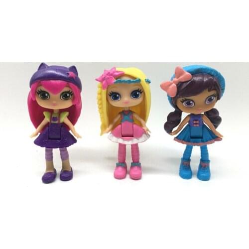 Pvc figure Dream Magician Little girl Toy Doll Girl Magic Wizard toy model gift 3pcs/SET