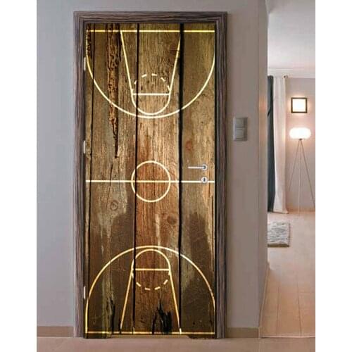 3D Basketball court Wall Art Door Mural Wallpaper Wall sticker Decal Wall Decal Photo self adhesive home decor accessories