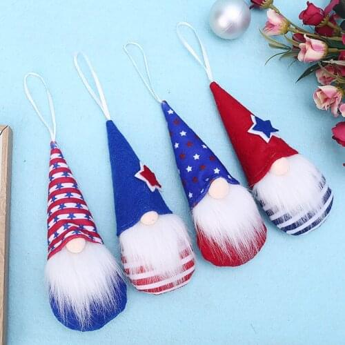 4x Plush Gnomes Doll Kids Birthday Gifts Home Decor Handmade Tomte Plush Doll, Hanging Gnome Santa Figurines