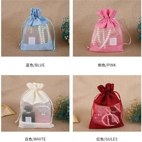 50pcs/lot) jewelry&cosmetic gift pouch bags with window