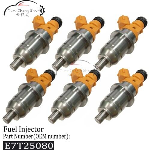 6 pcs) Fuel Injector E7T25080 E7T05080 MR560555 1465A013 1465A011 1465A012 For Mitsubishi Pajero Montero Shogun V65 3.5