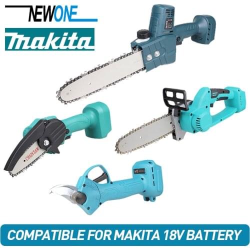 18V Compatible with Makita battery cordless chainsaw rechargeable battery brushless motor portable garden pruning woodwork tool