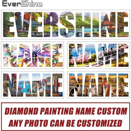 EverShine Photo Custom Name Diamond Painting Letter Full Square Round Diamond Embroidery Cross Stitch Mosaic Sale Gifts