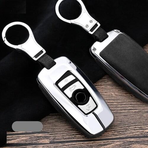 Car Galvanzed Alloy&Leather Key Holder Case Cover For BMW 520 525 f30 f10 F18 118i 320i 1 3 5 7 Series X3 X4 M3 M4 M5