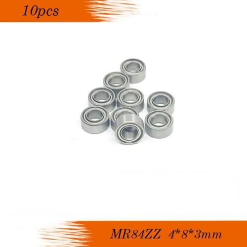 Free shipping 10pcs MR84ZZ L-840ZZ deep groove ball bearing 4x8x3 mm miniature bearing MR84 ZZ