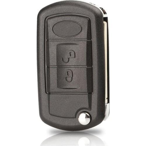 Bilchave 3 Buttons Remote Smart Flip Car Key Shell For Land Rover Range Rover Sport LR3 Discovery HU101 Blade