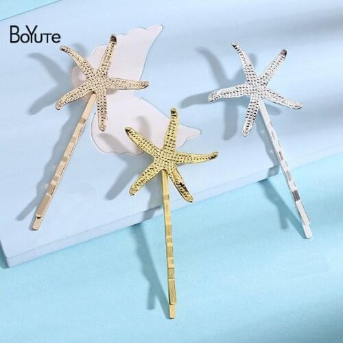 BoYuTe (30 Pieces/Lot) 30MM Big Starfish Hair Pins Fashion Women Jewelry Accessories Wholesale