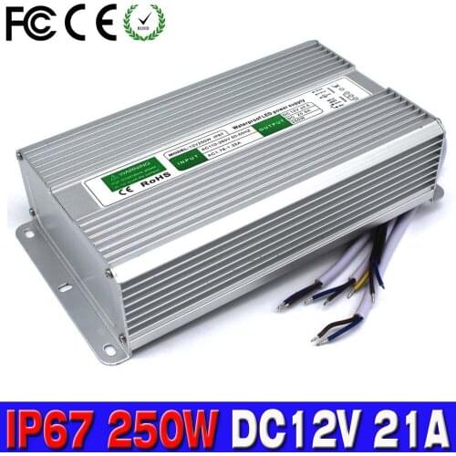 DC 12V 21W 250W LED Driver Power Supply Lighting Transformer Adapter Waterproof IP 67 DC12V SMPS For CNC Machine DIY LED CCTV