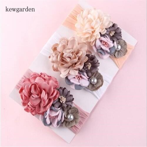 Baby Headbands Flower Turban Baby Hair Accessories Newborn Toddler Children Soft Headwear Dropshipping 2 Pcs / Lot