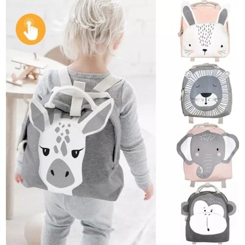 Children Backpack Toddler Kids School Bag Backpack For Baby Kids Cute School bag boy girl light Bag Rabbit Butterfly lion Bag