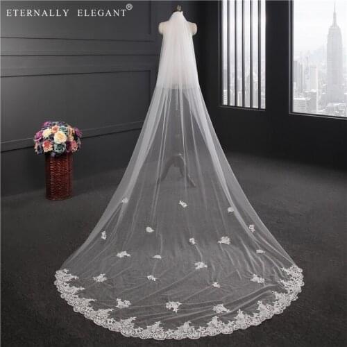 Hot Sale White/Ivory Lace Two Layer Bridal Veil Wedding Veil Comb Mantilla Wedding Accessories EE5015