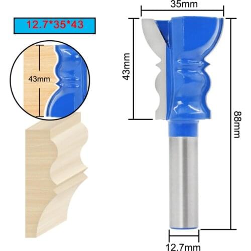 Woodworking Milling Cutter 1/2 Handle Armrest knife Woodworking Trimming Knife Tenon Knife Bevel Tooth Jigsaw Slotting Carving
