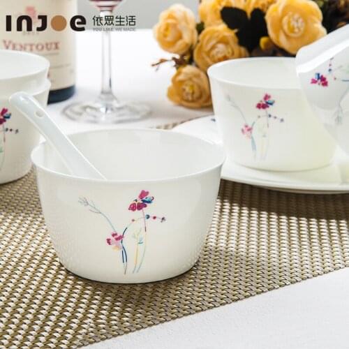 Guci Korean bowls and dishes Tangshan household dishes high-grade bone china tableware European ceramics free collocation