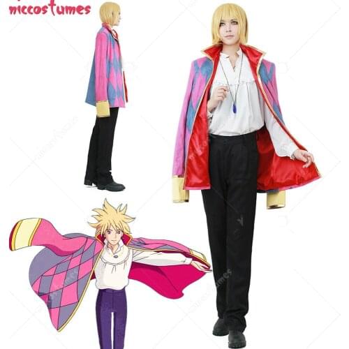 Howl Cosplay Costume including Jewelry Necklace Anime Men Clothes