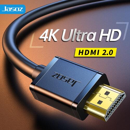 Jasoz HDMI Cable 4k 2.0 HDMI to HDMI 1.5m 3m 5m 15m Support ARC 3D HDR 4K 60Hz Ultra HD for Splitter Switch PS4 TV Box Projector