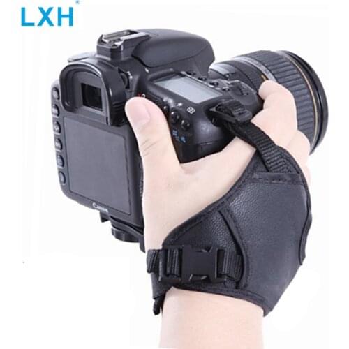LXH PU Camera Strap Hand Grip Wrist Strap with 1/4" Screw Mount for Canon Nikon Sony Olympus Fujifilm DSLR Camera Grip Strap