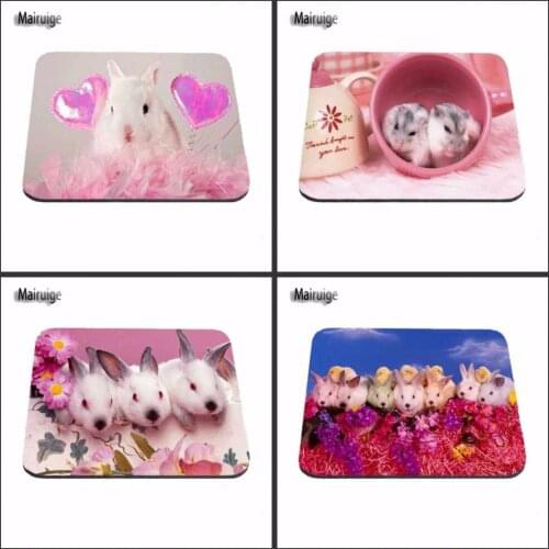 Mairuige Personalized Funny Cute Pink Rabbit Style Durable Mouse Mat PC Computer Animal Mouse Pad Laptop Mats to Mouse